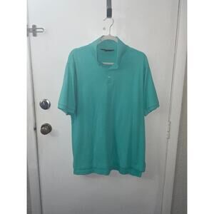 Land’s End Men’s Polo Shirt XL Blue/Green Casual  Preppy Classic Nautical Costal
